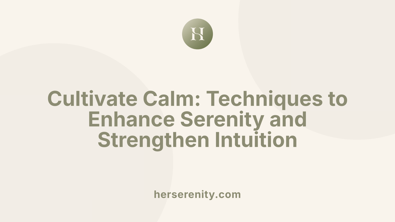 Cultivate Calm: Techniques to Enhance Serenity and Strengthen Intuition