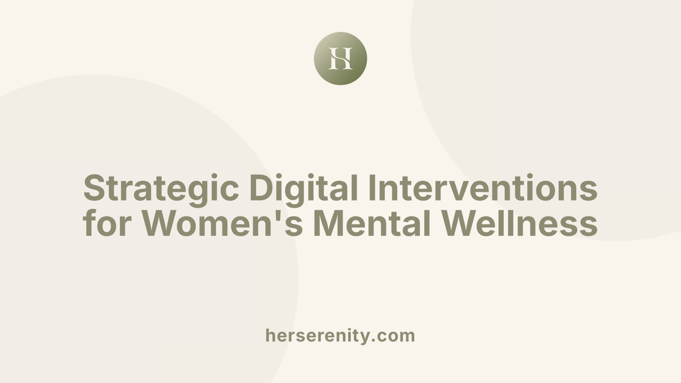 Strategic Digital Interventions for Women's Mental Wellness