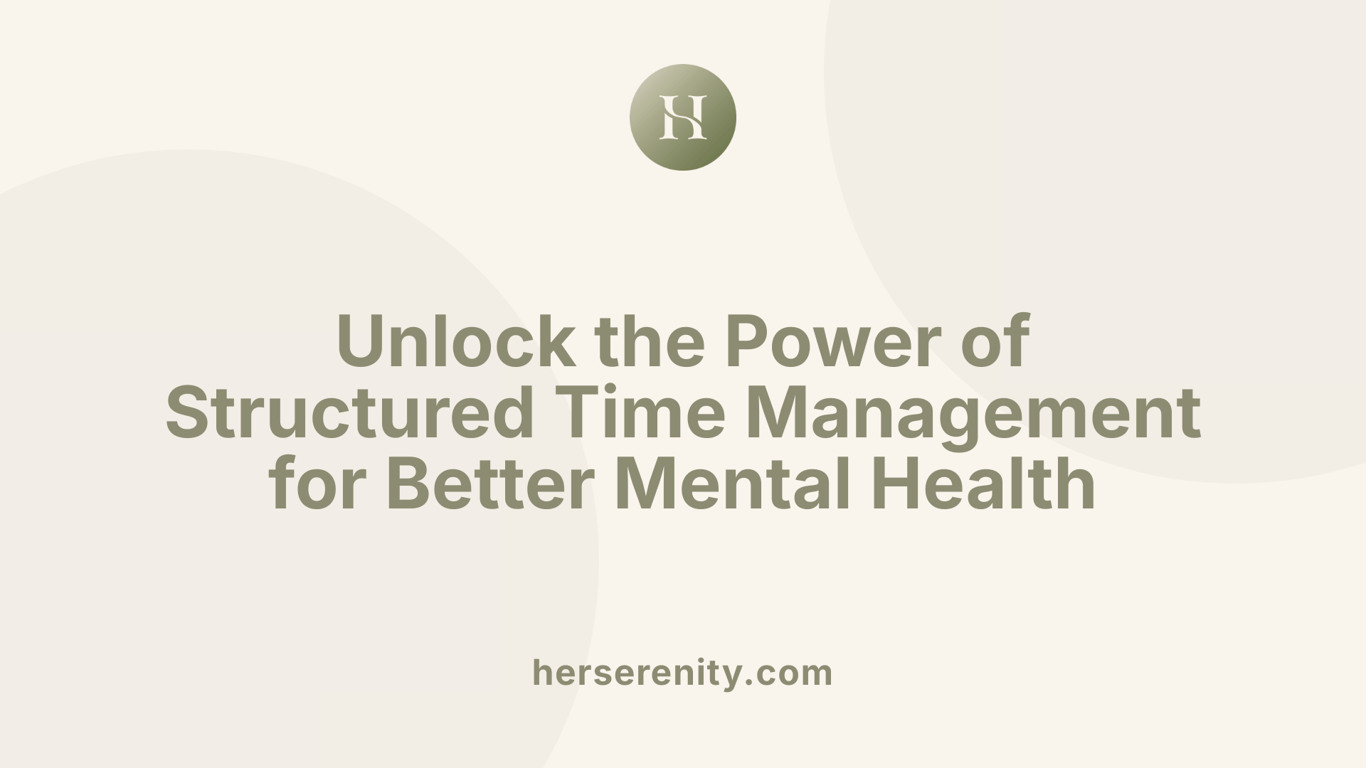 Unlock the Power of Structured Time Management for Better Mental Health
