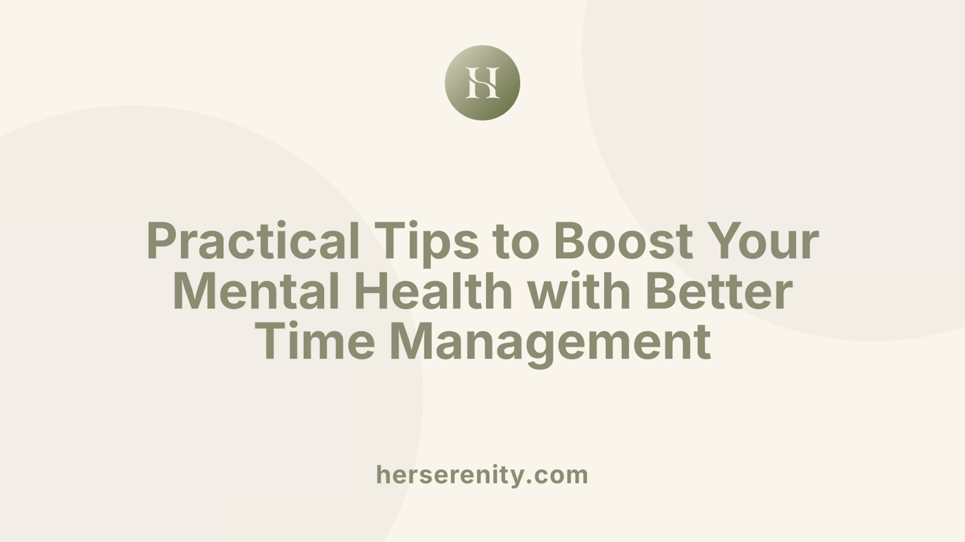Practical Tips to Boost Your Mental Health with Better Time Management