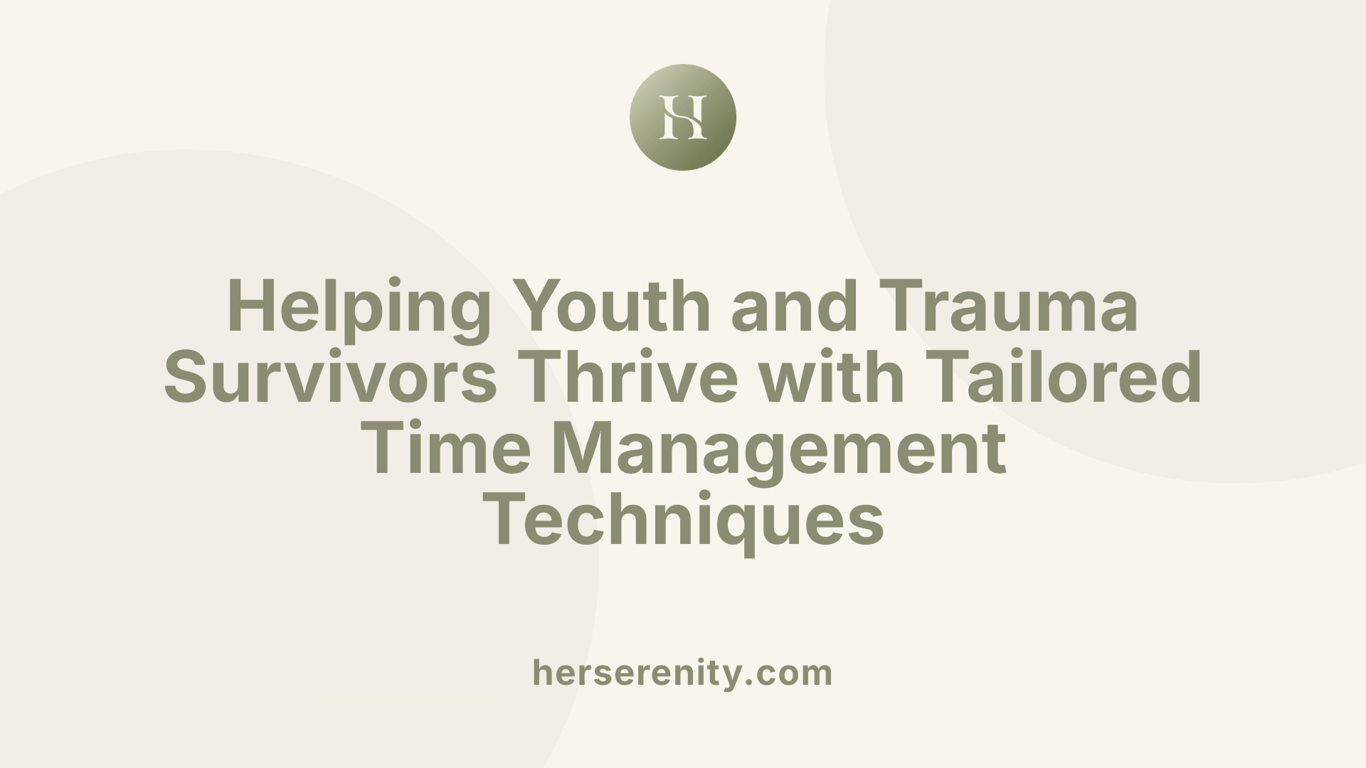Helping Youth and Trauma Survivors Thrive with Tailored Time Management Techniques