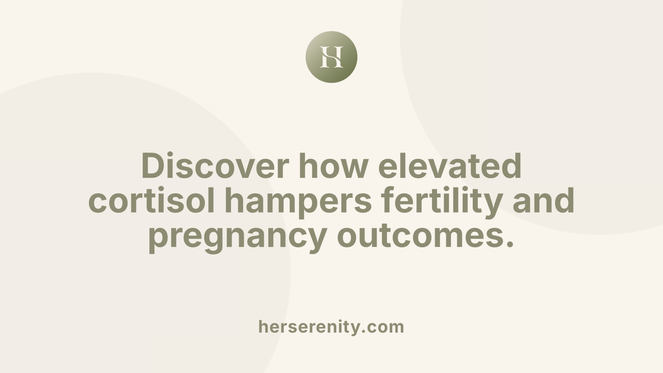 Discover how elevated cortisol hampers fertility and pregnancy outcomes.