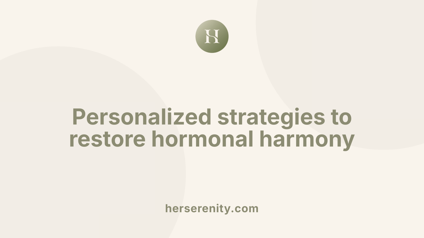 Personalized strategies to restore hormonal harmony