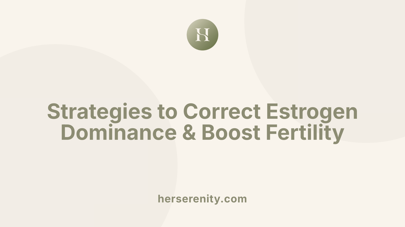 Strategies to Correct Estrogen Dominance &amp; Boost Fertility