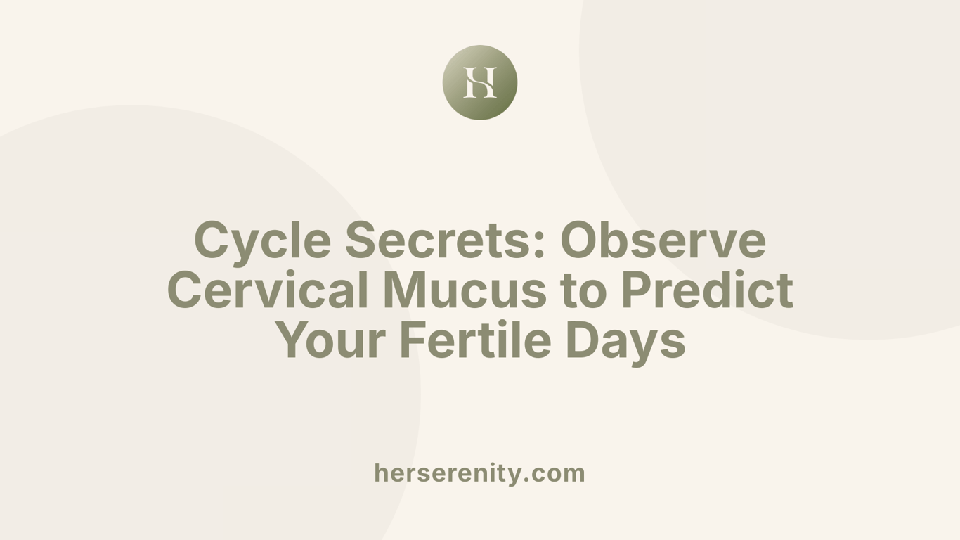 Cycle Secrets: Observe Cervical Mucus to Predict Your Fertile Days