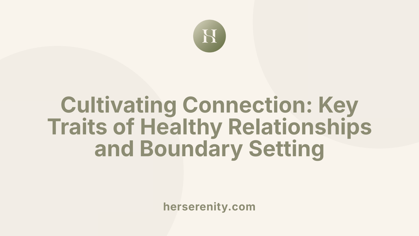 Cultivating Connection: Key Traits of Healthy Relationships and Boundary Setting