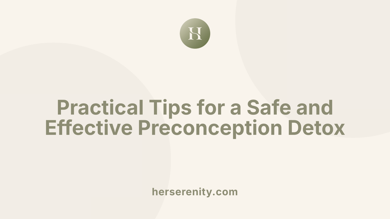 Practical Tips for a Safe and Effective Preconception Detox