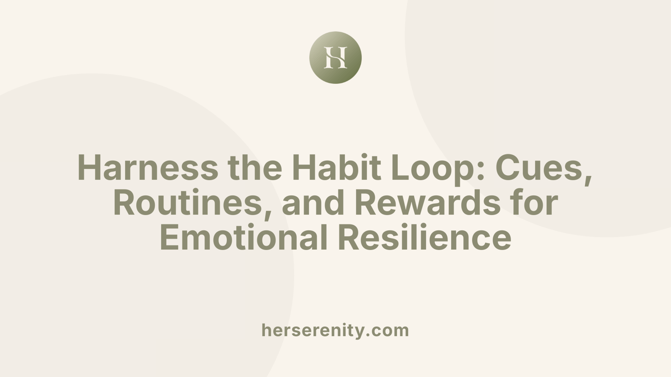 Harness the Habit Loop: Cues, Routines, and Rewards for Emotional Resilience