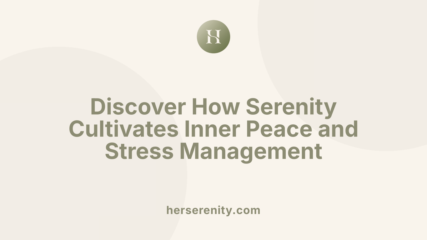 Discover How Serenity Cultivates Inner Peace and Stress Management