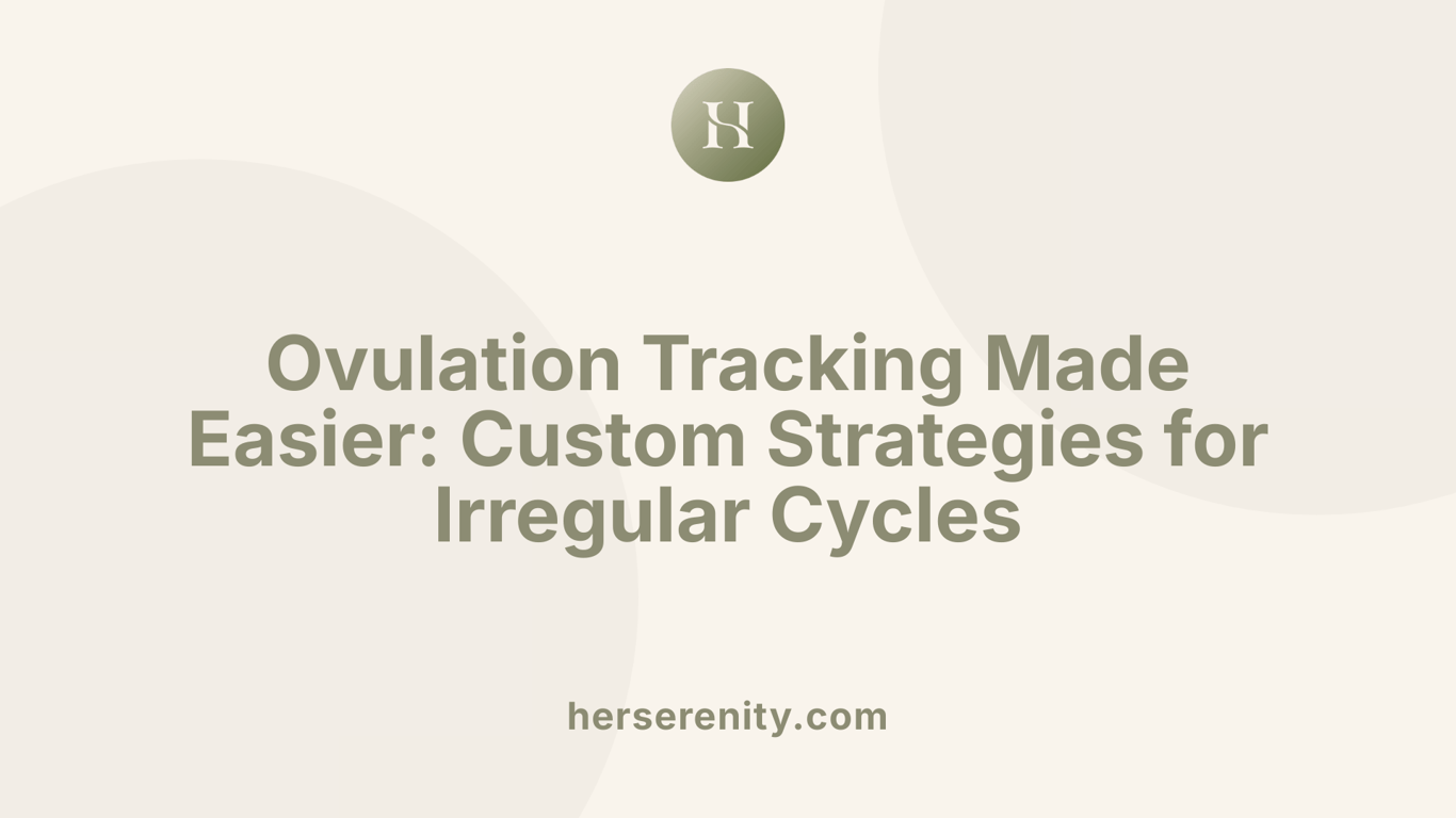 Ovulation Tracking Made Easier: Custom Strategies for Irregular Cycles