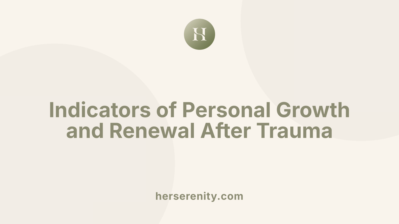 Indicators of Personal Growth and Renewal After Trauma