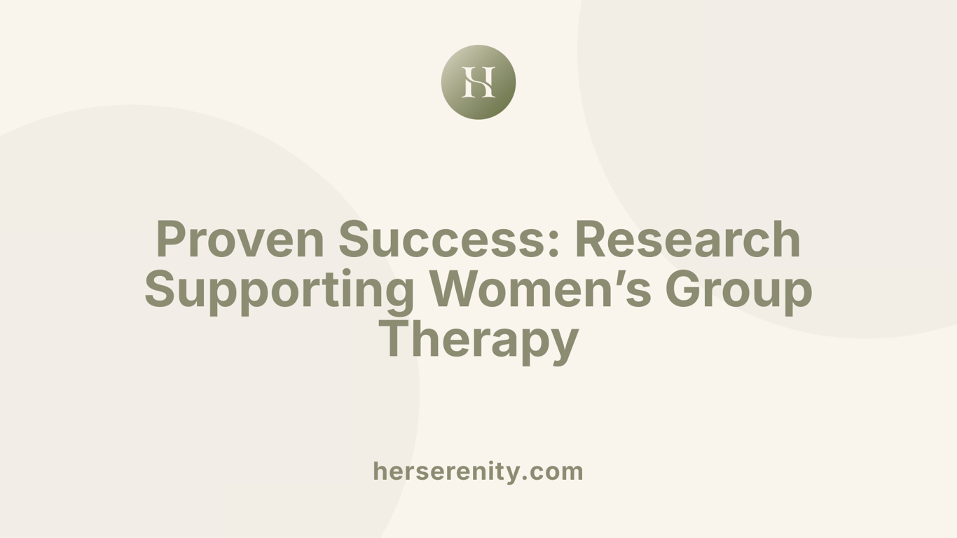 Proven Success: Research Supporting Women’s Group Therapy
