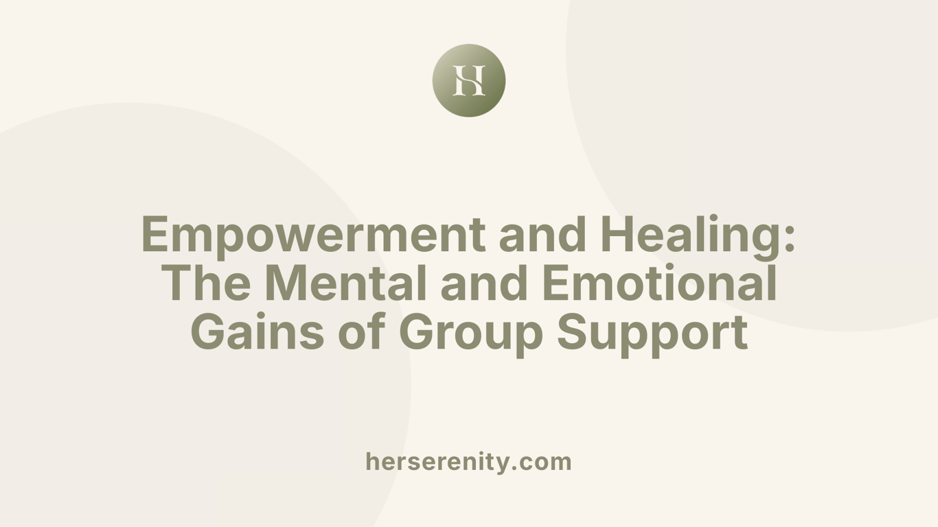 Empowerment and Healing: The Mental and Emotional Gains of Group Support