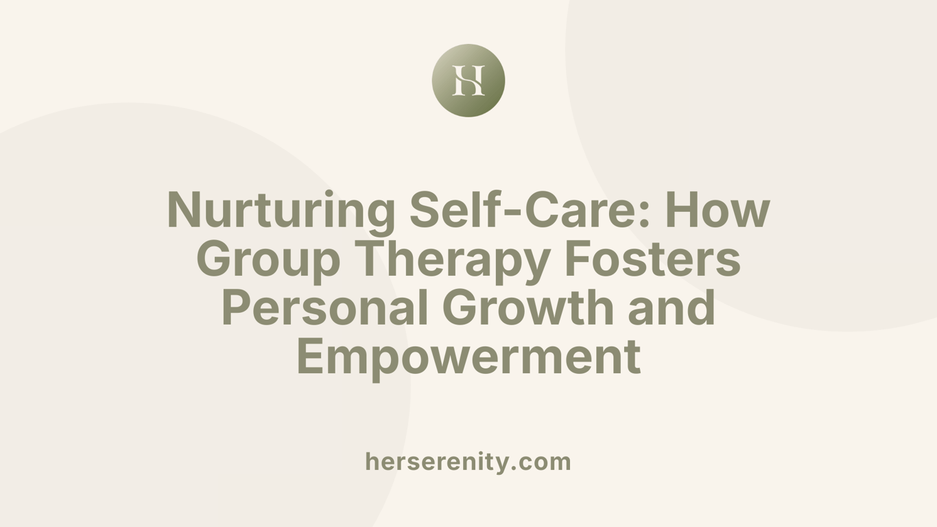 Nurturing Self-Care: How Group Therapy Fosters Personal Growth and Empowerment