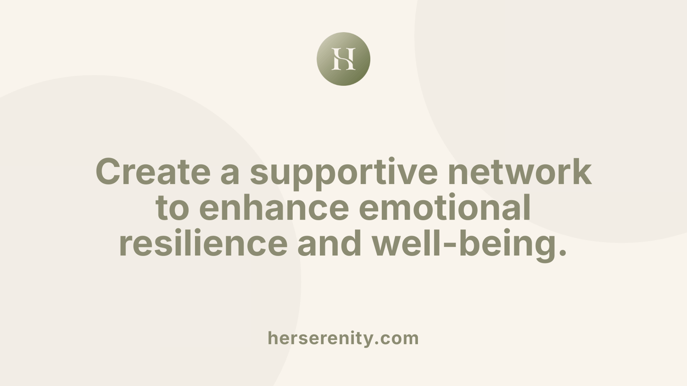 Create a supportive network to enhance emotional resilience and well-being.