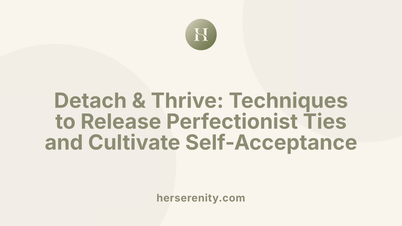 Detach &amp; Thrive: Techniques to Release Perfectionist Ties and Cultivate Self-Acceptance