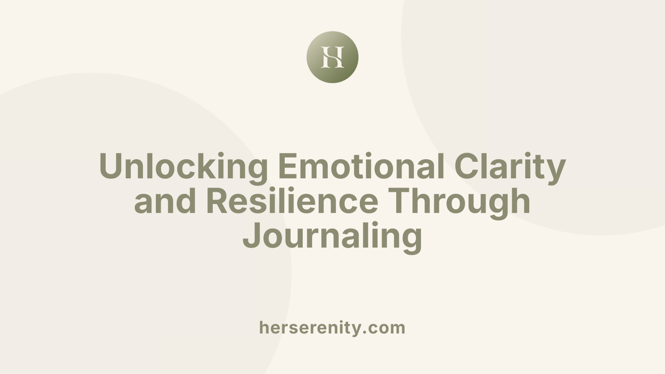 Unlocking Emotional Clarity and Resilience Through Journaling