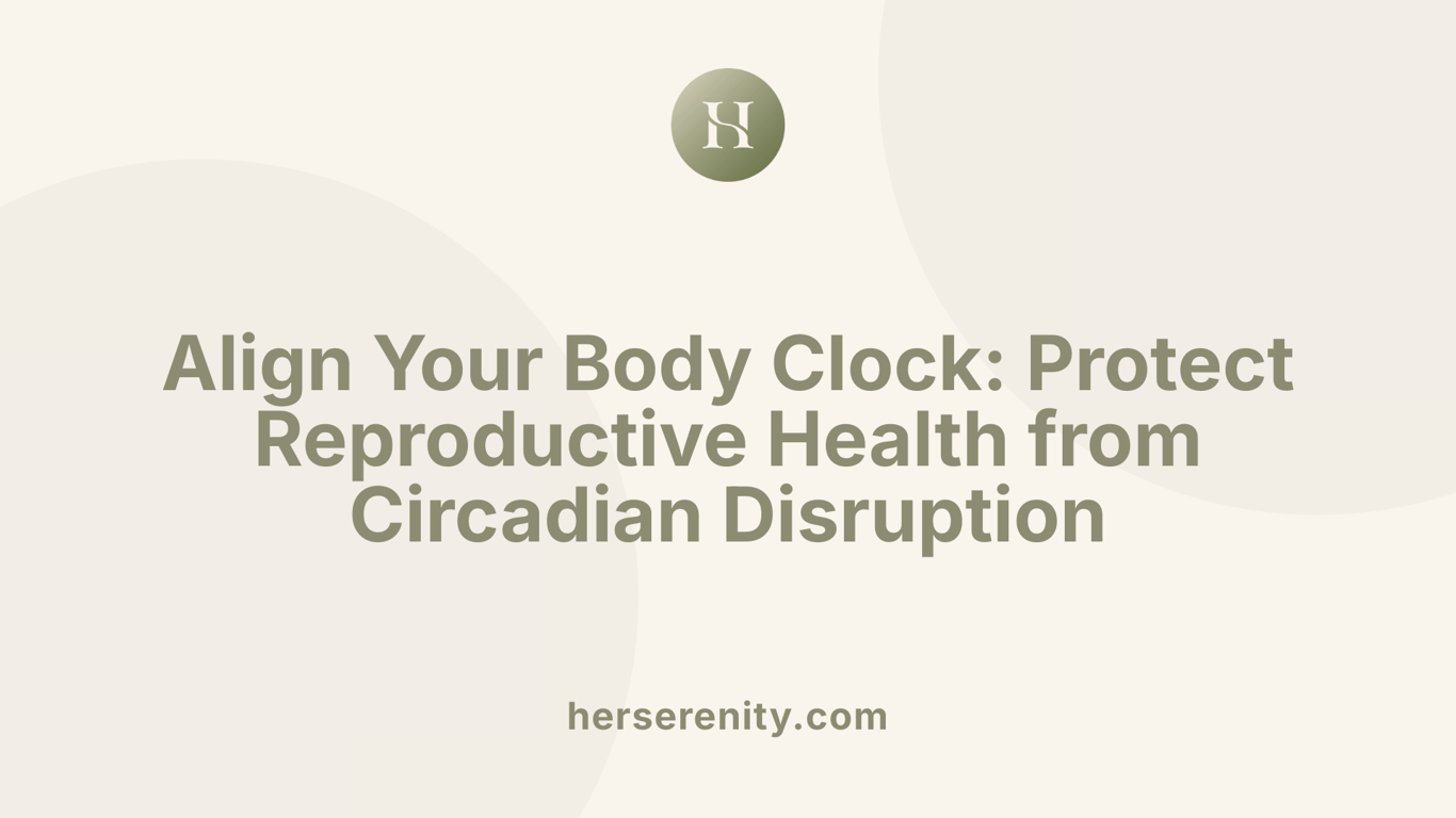 Align Your Body Clock: Protect Reproductive Health from Circadian Disruption