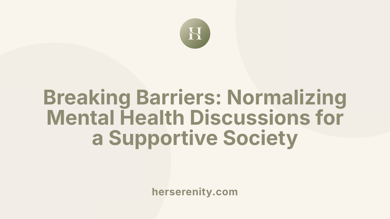 Breaking Barriers: Normalizing Mental Health Discussions for a Supportive Society