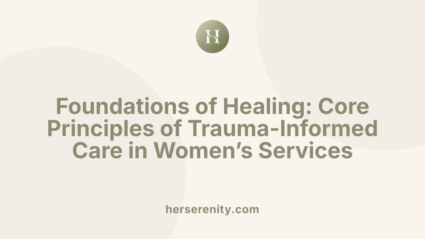 Foundations of Healing: Core Principles of Trauma-Informed Care in Women’s Services