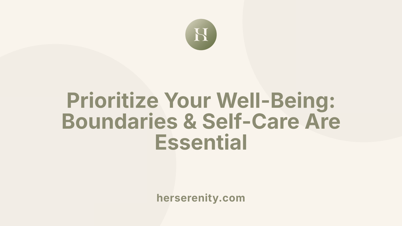 Prioritize Your Well-Being: Boundaries &amp; Self-Care Are Essential