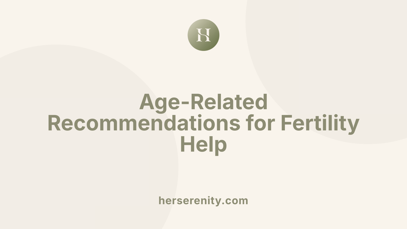 Age-Related Recommendations for Fertility Help
