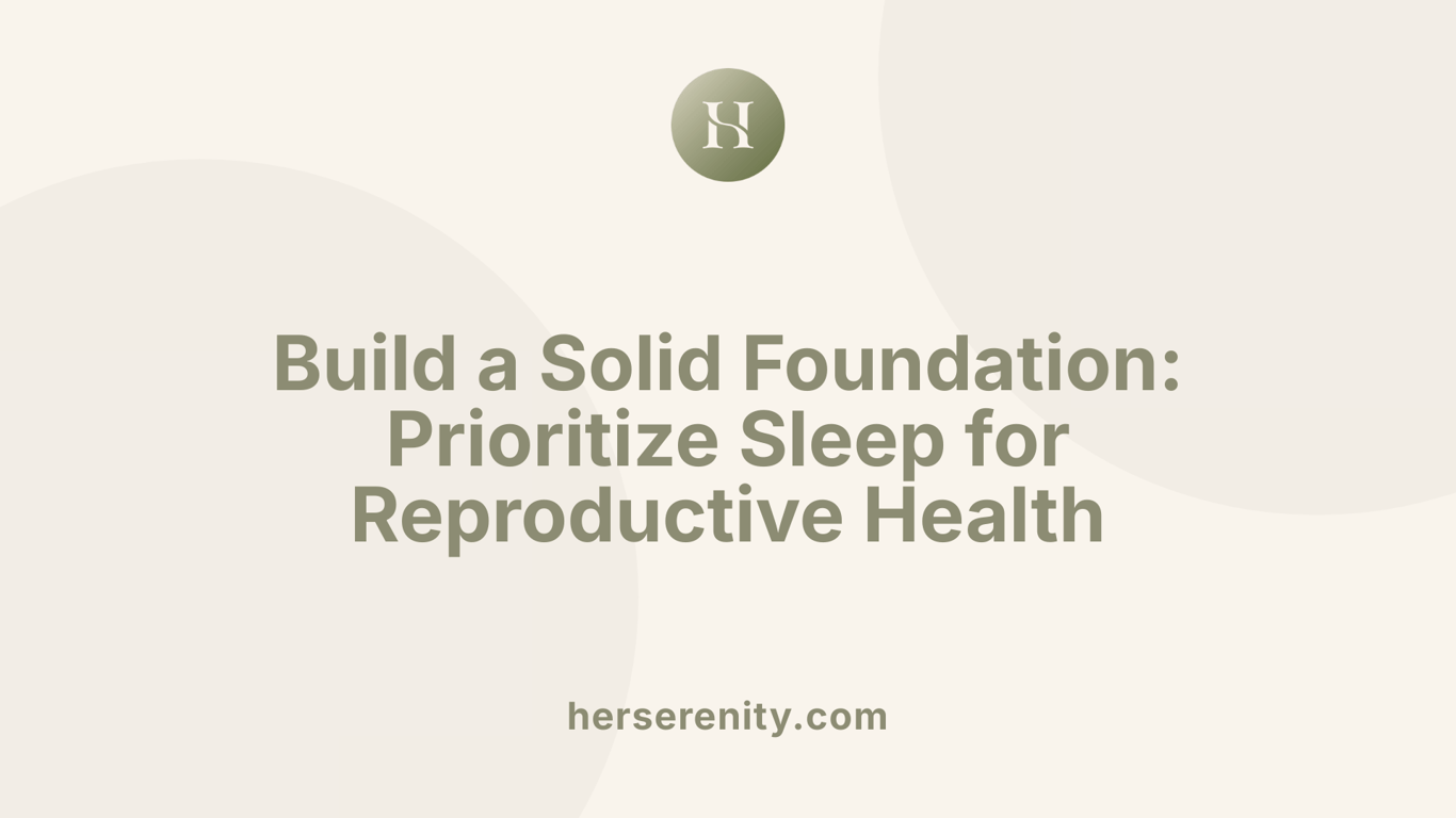 Build a Solid Foundation: Prioritize Sleep for Reproductive Health