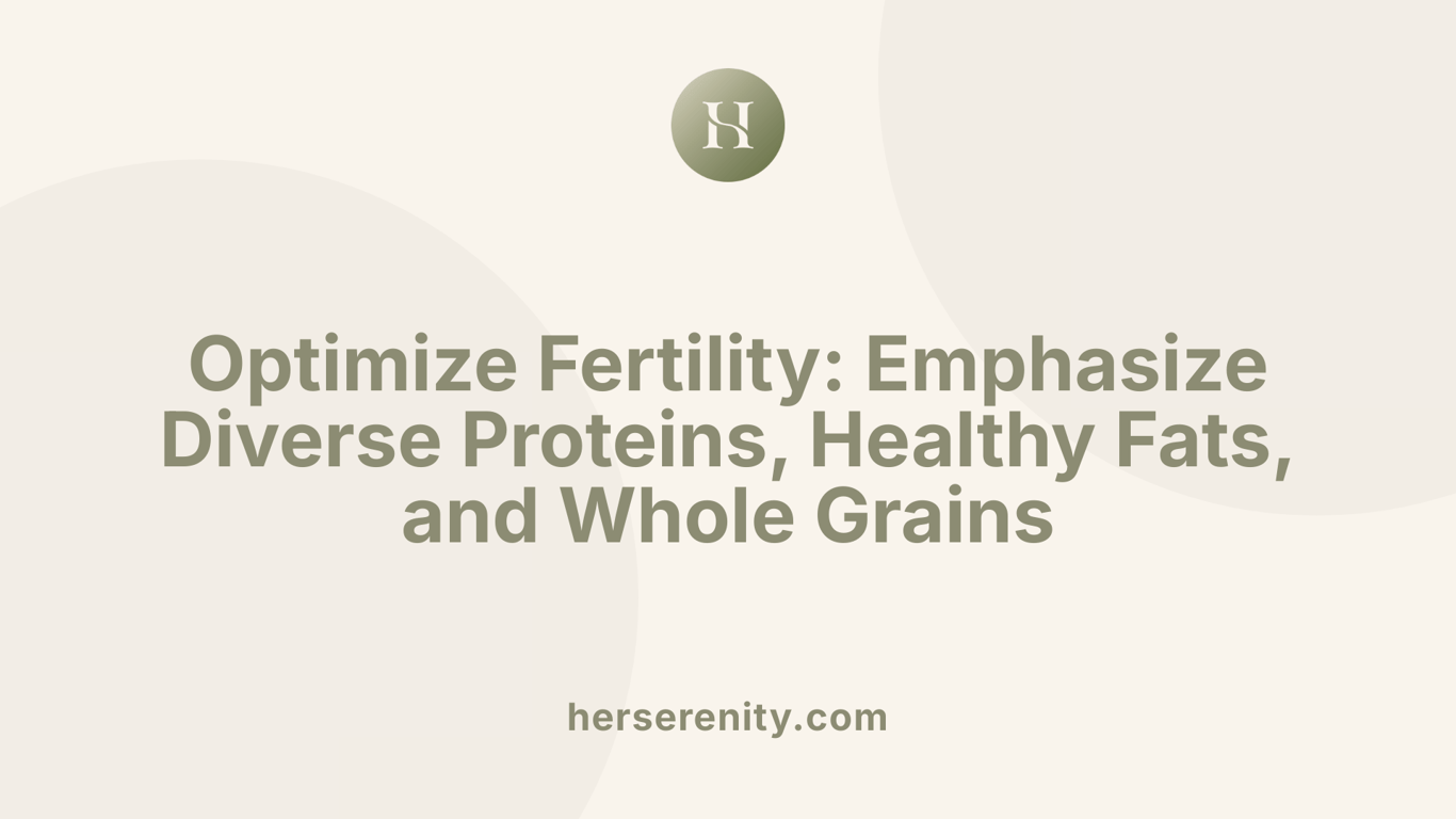 Optimize Fertility: Emphasize Diverse Proteins, Healthy Fats, and Whole Grains
