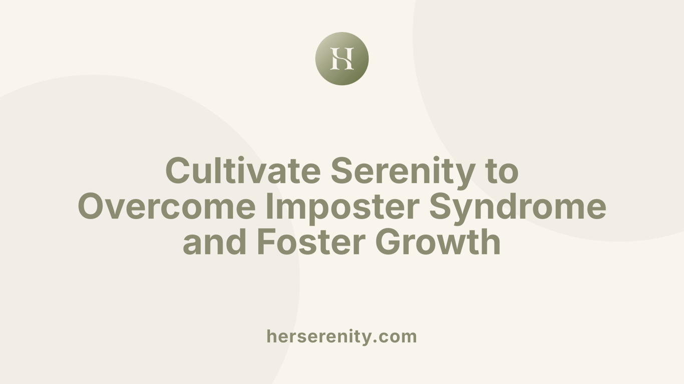 Cultivate Serenity to Overcome Imposter Syndrome and Foster Growth