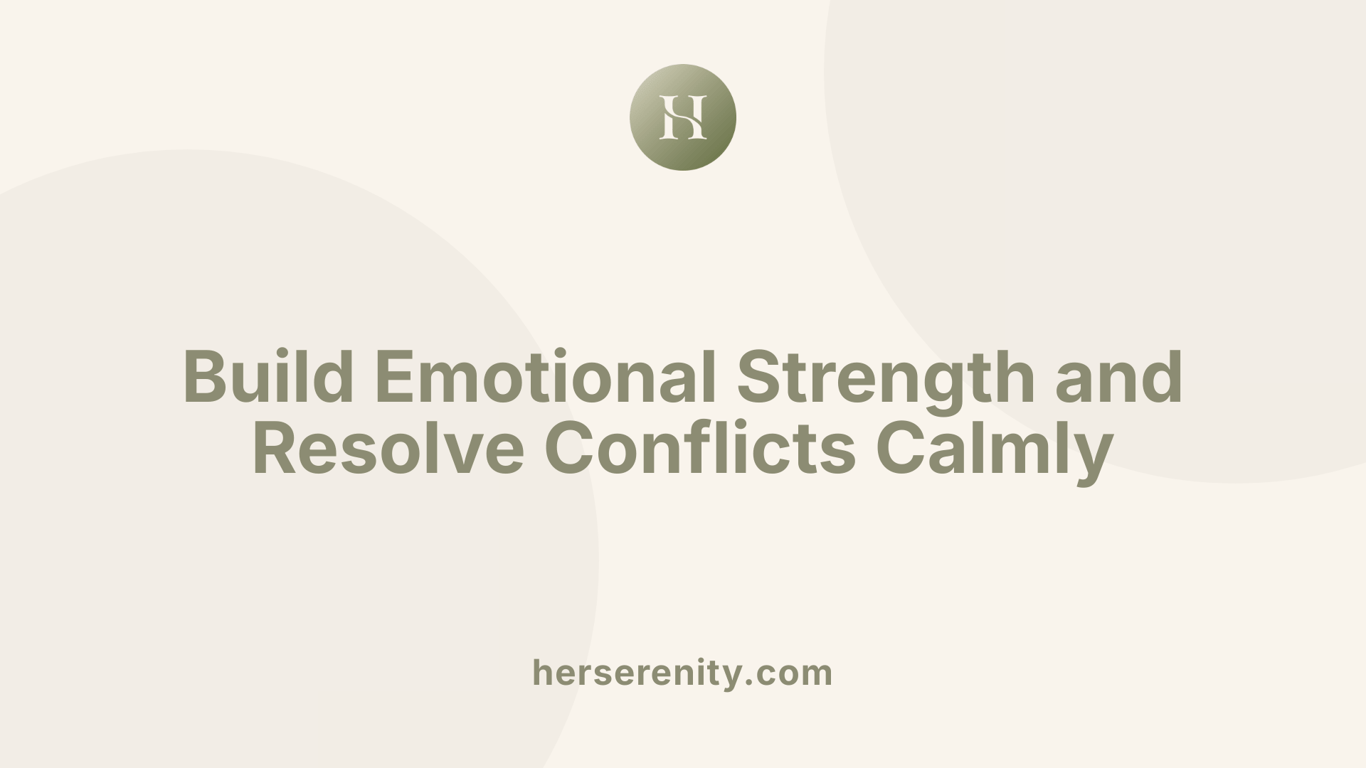 Build Emotional Strength and Resolve Conflicts Calmly