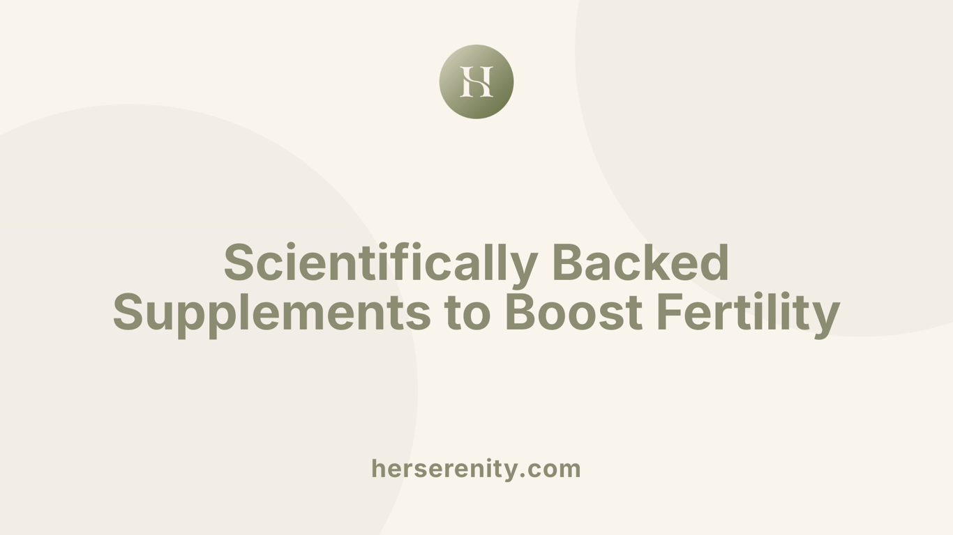 Scientifically Backed Supplements to Boost Fertility