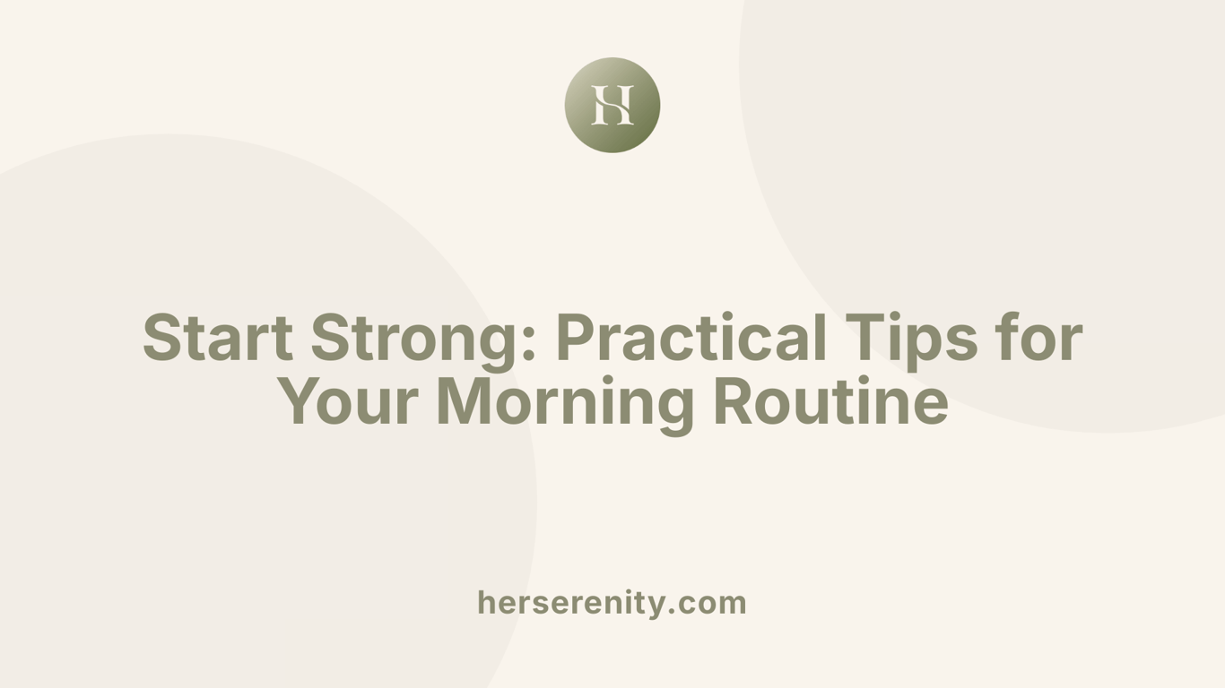Start Strong: Practical Tips for Your Morning Routine