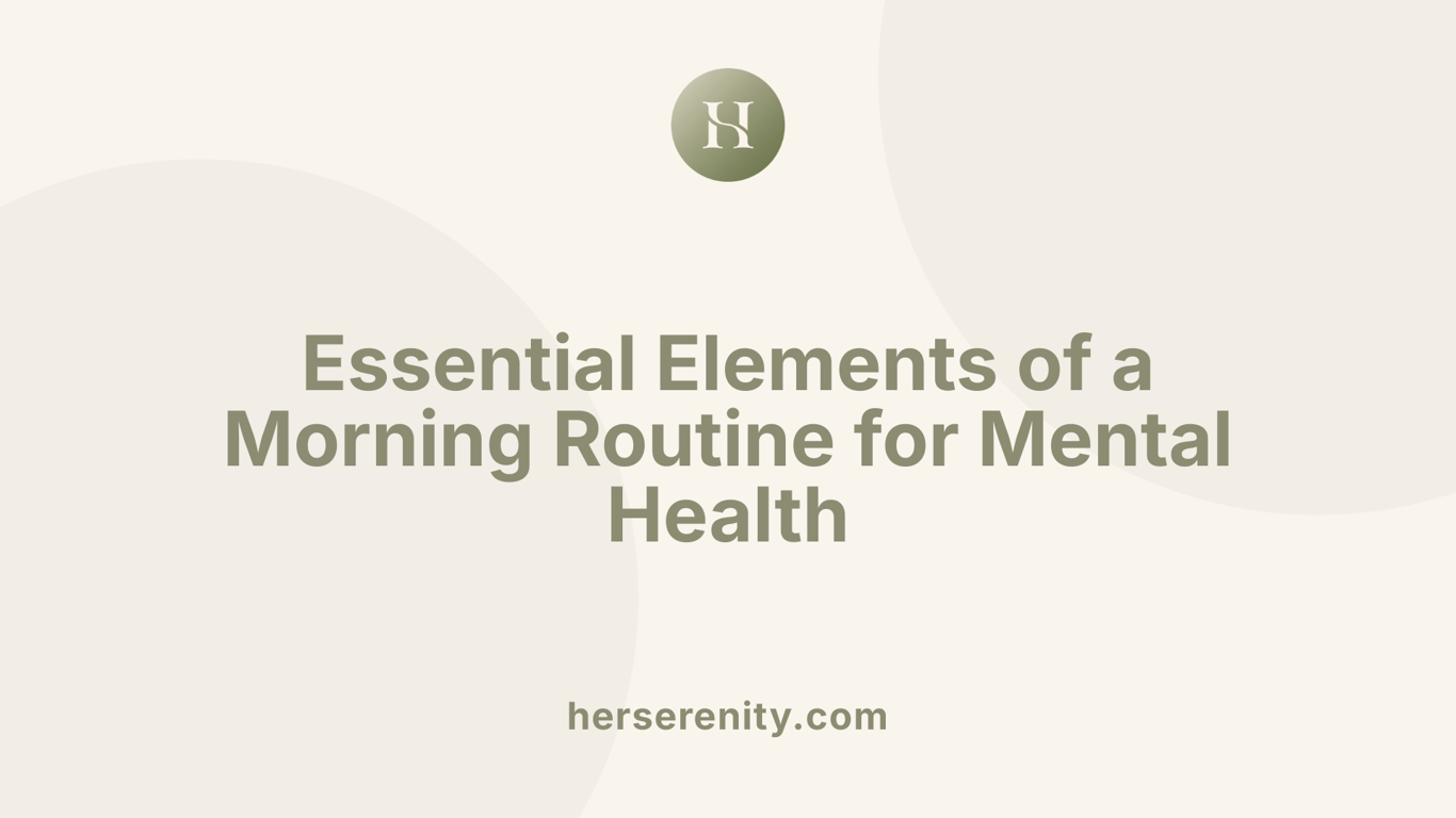 Essential Elements of a Morning Routine for Mental Health