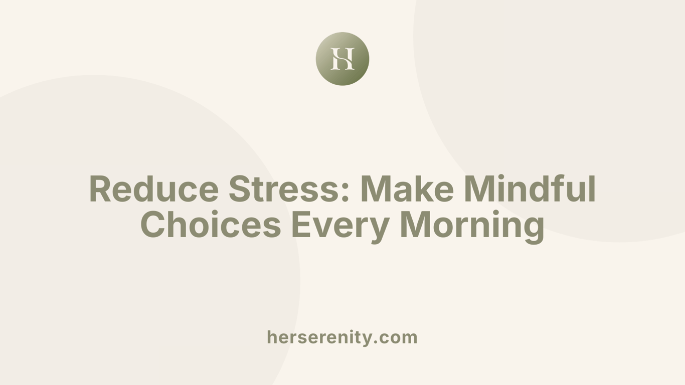 Reduce Stress: Make Mindful Choices Every Morning
