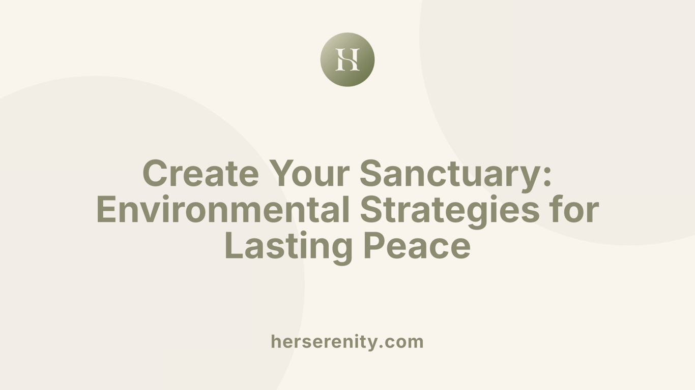 Create Your Sanctuary: Environmental Strategies for Lasting Peace
