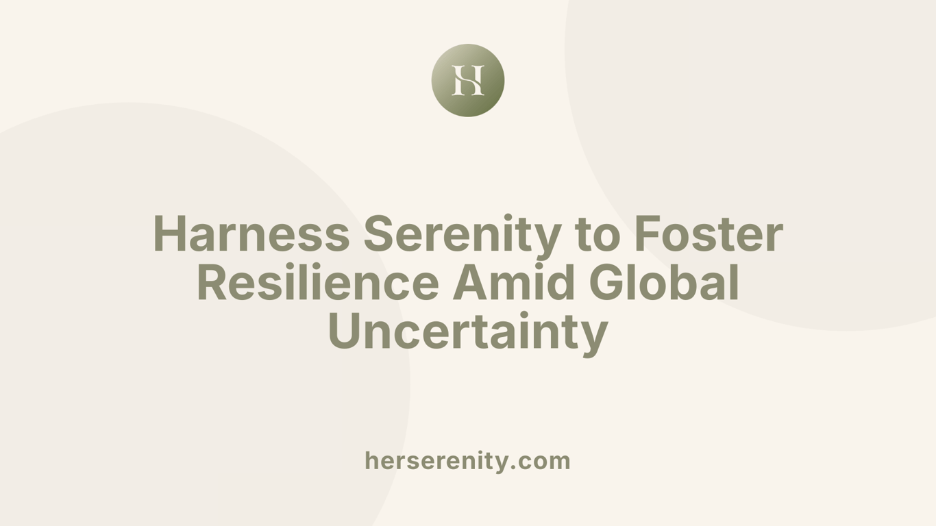 Harness Serenity to Foster Resilience Amid Global Uncertainty