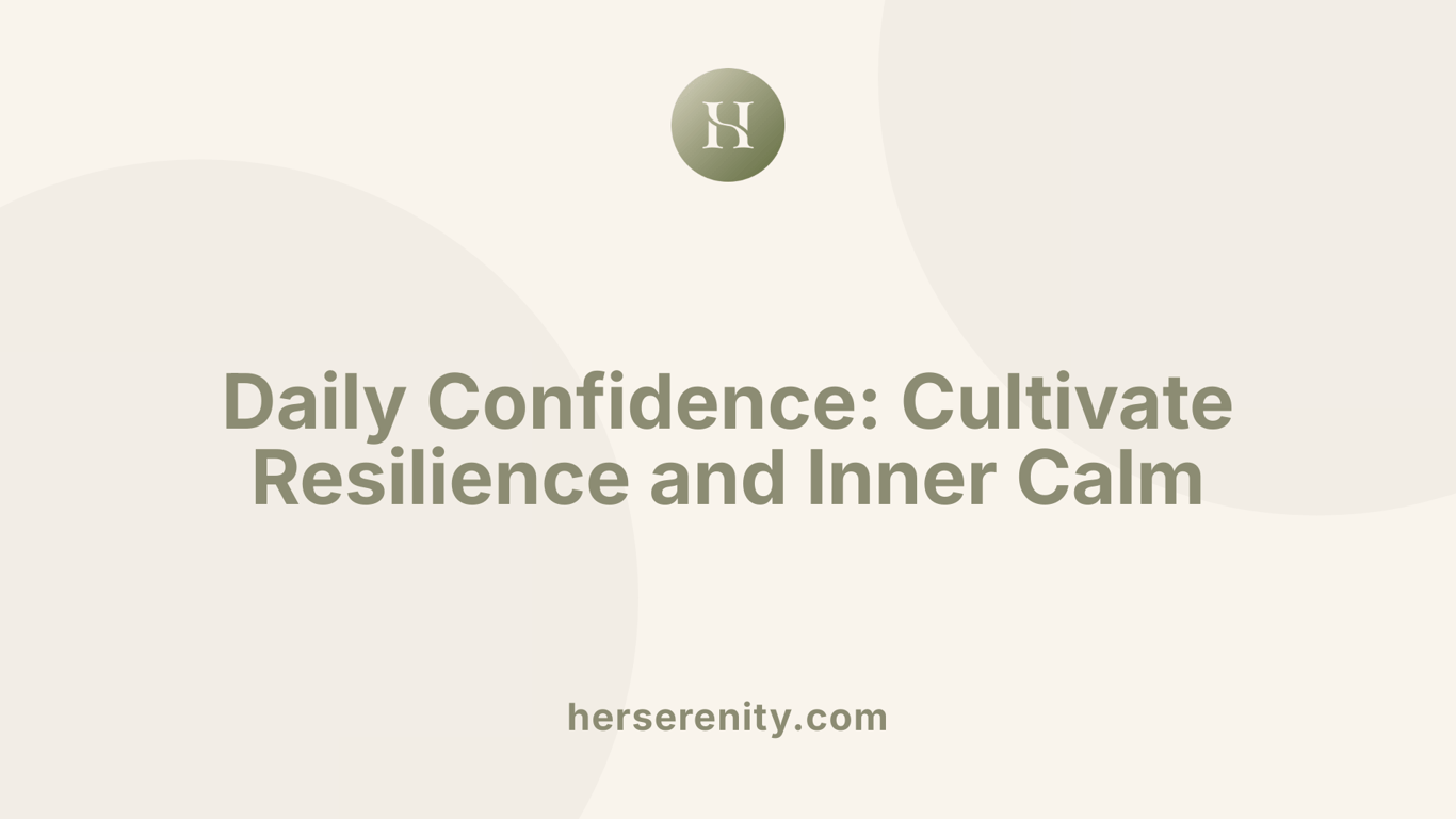 Daily Confidence: Cultivate Resilience and Inner Calm