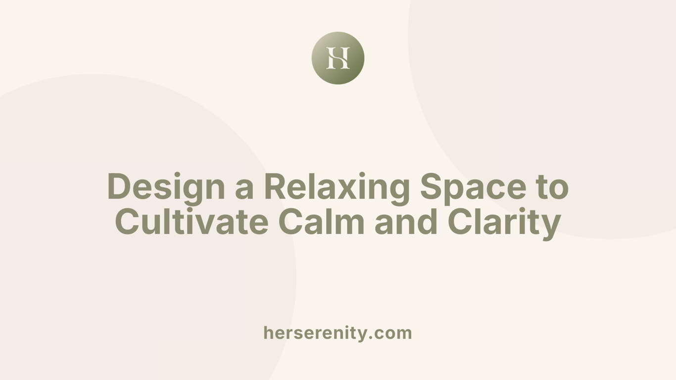 Design a Relaxing Space to Cultivate Calm and Clarity