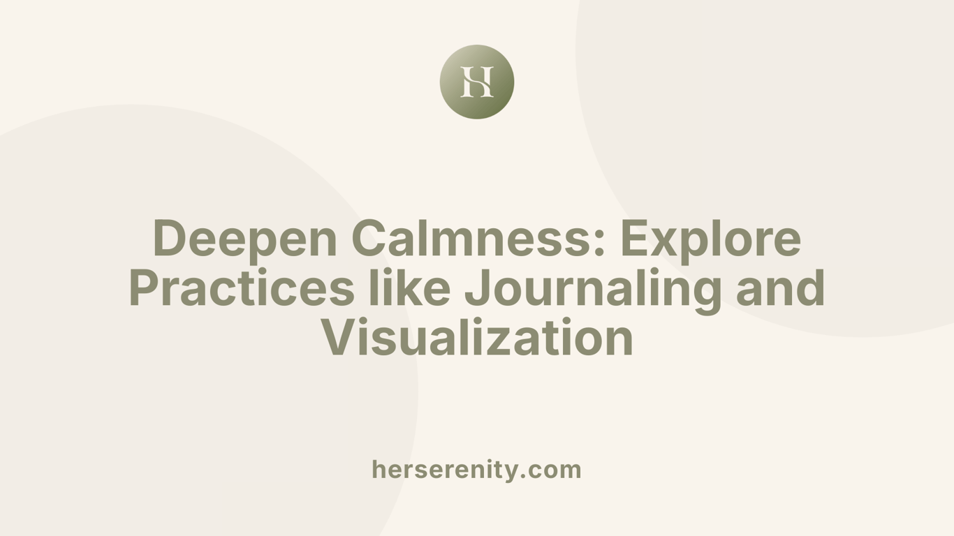 Deepen Calmness: Explore Practices like Journaling and Visualization