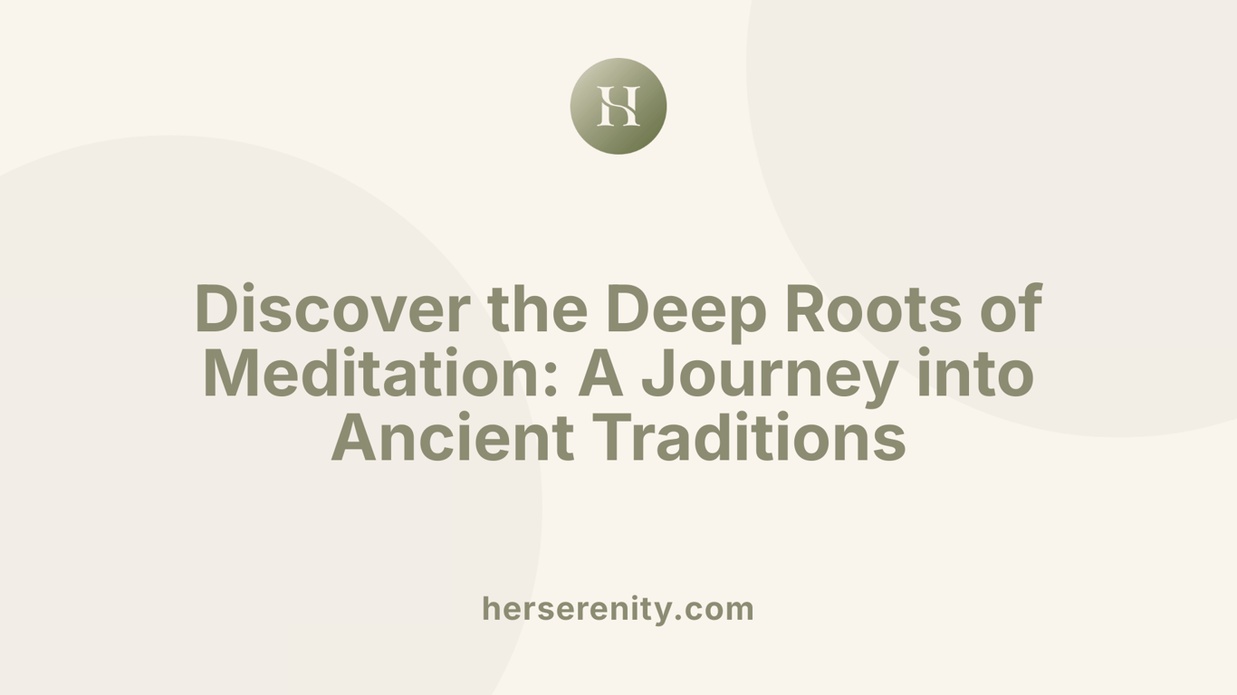 Discover the Deep Roots of Meditation: A Journey into Ancient Traditions