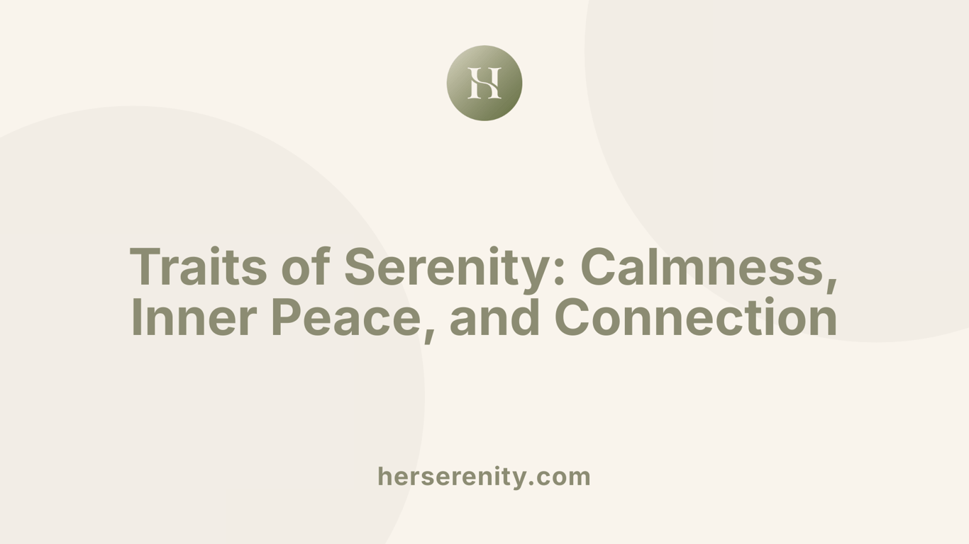 Traits of Serenity: Calmness, Inner Peace, and Connection