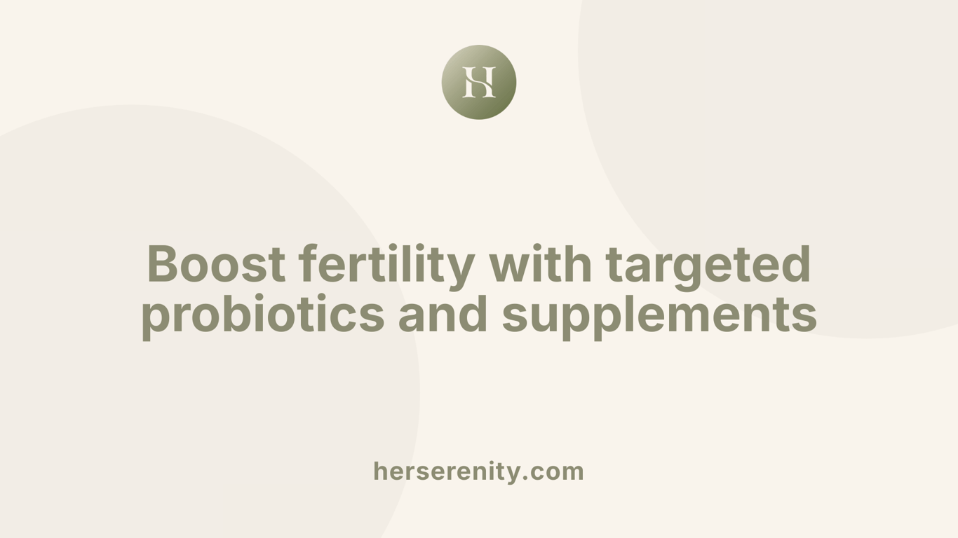Boost fertility with targeted probiotics and supplements