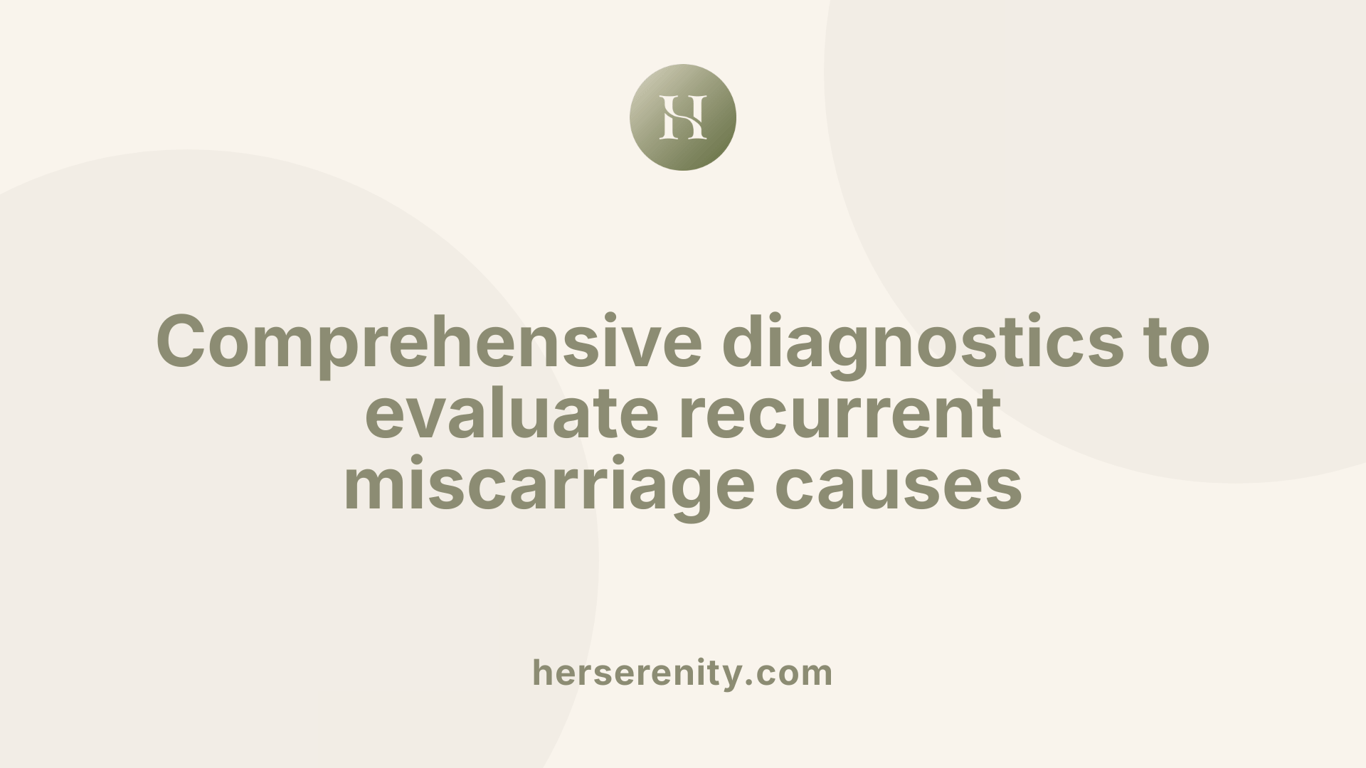Comprehensive diagnostics to evaluate recurrent miscarriage causes