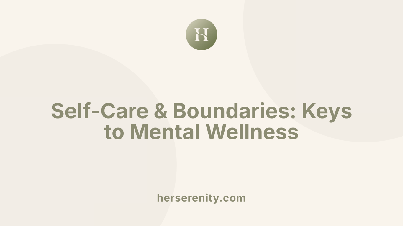 Self-Care &amp; Boundaries: Keys to Mental Wellness