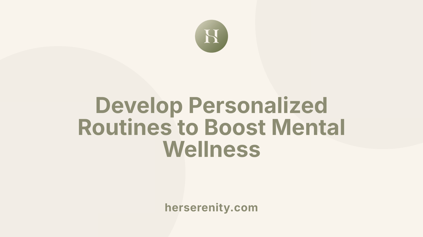 Develop Personalized Routines to Boost Mental Wellness