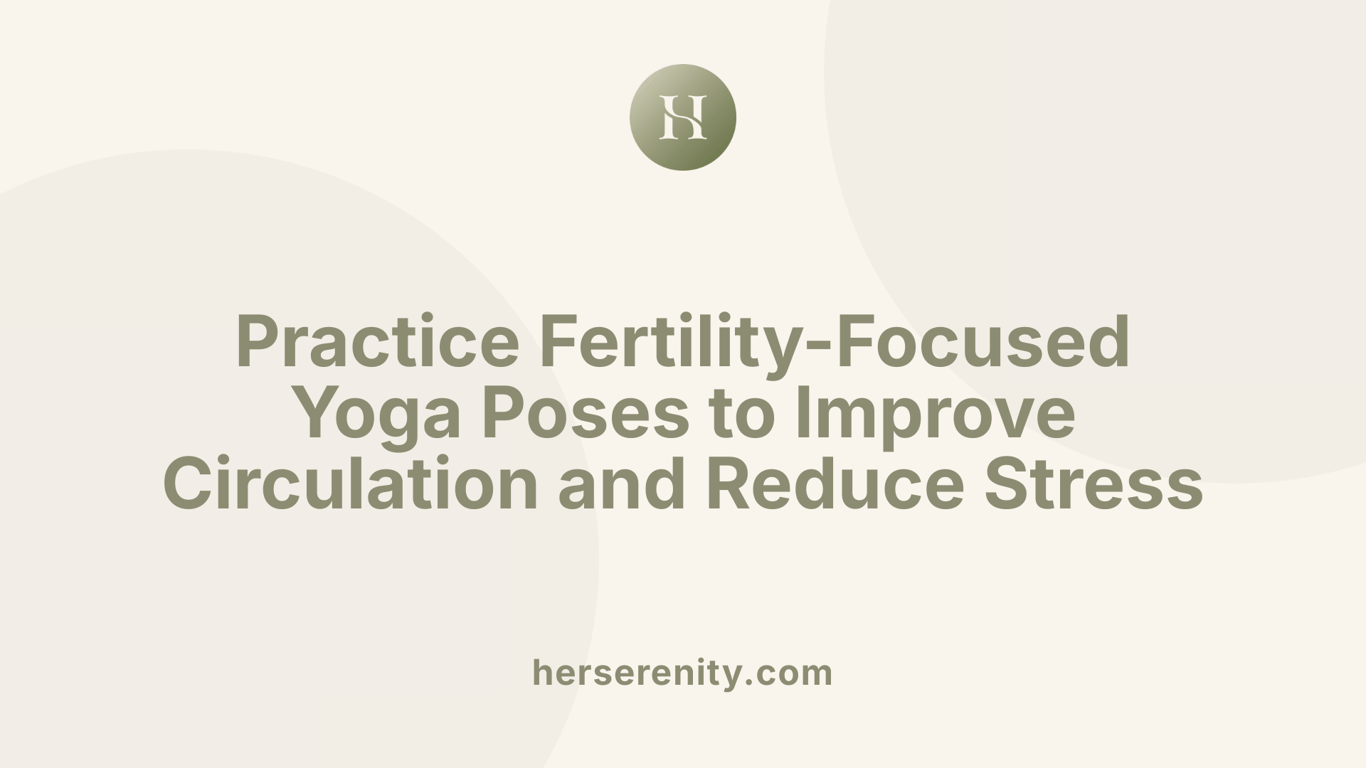 Practice Fertility-Focused Yoga Poses to Improve Circulation and Reduce Stress
