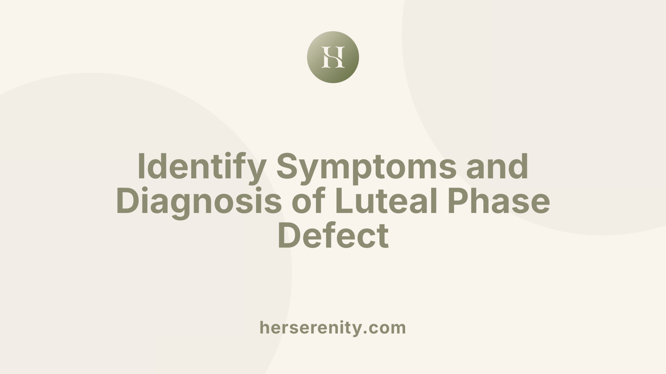 Identify Symptoms and Diagnosis of Luteal Phase Defect