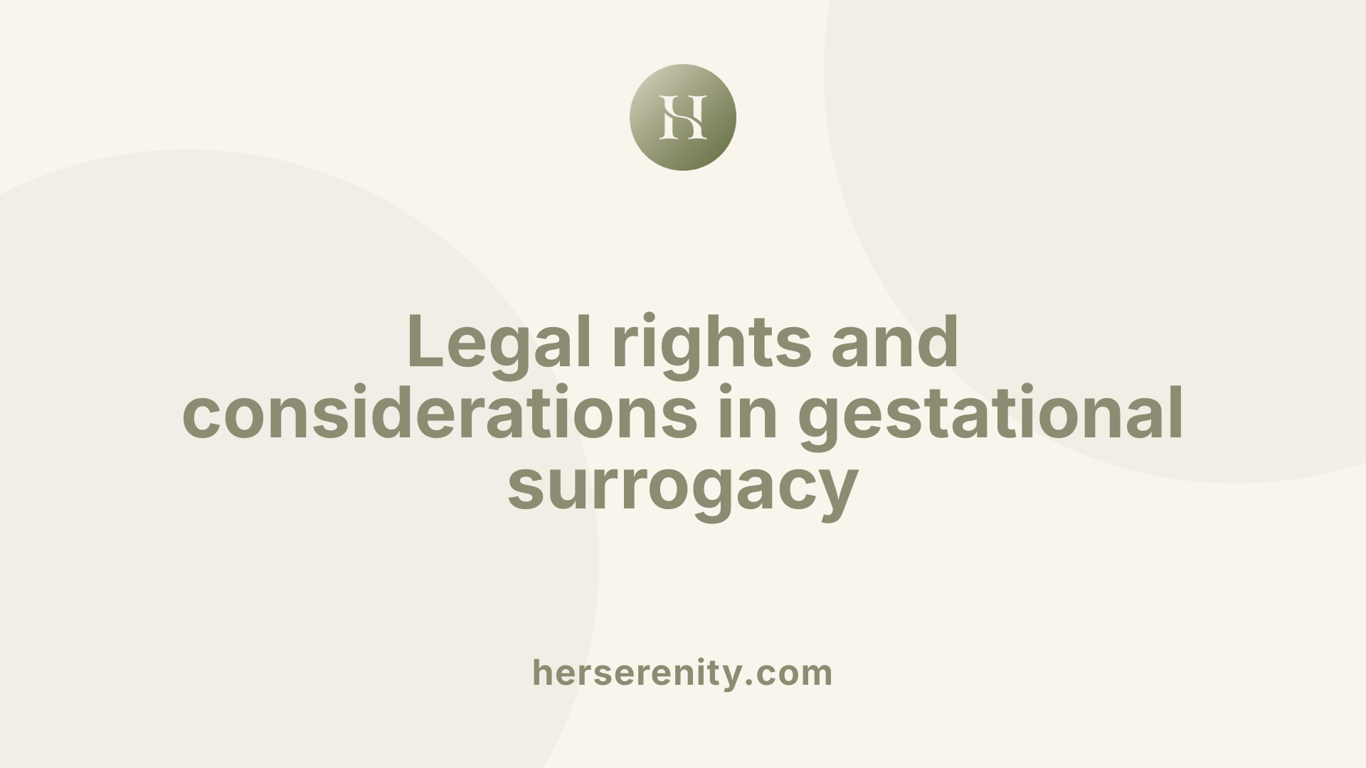Legal rights and considerations in gestational surrogacy
