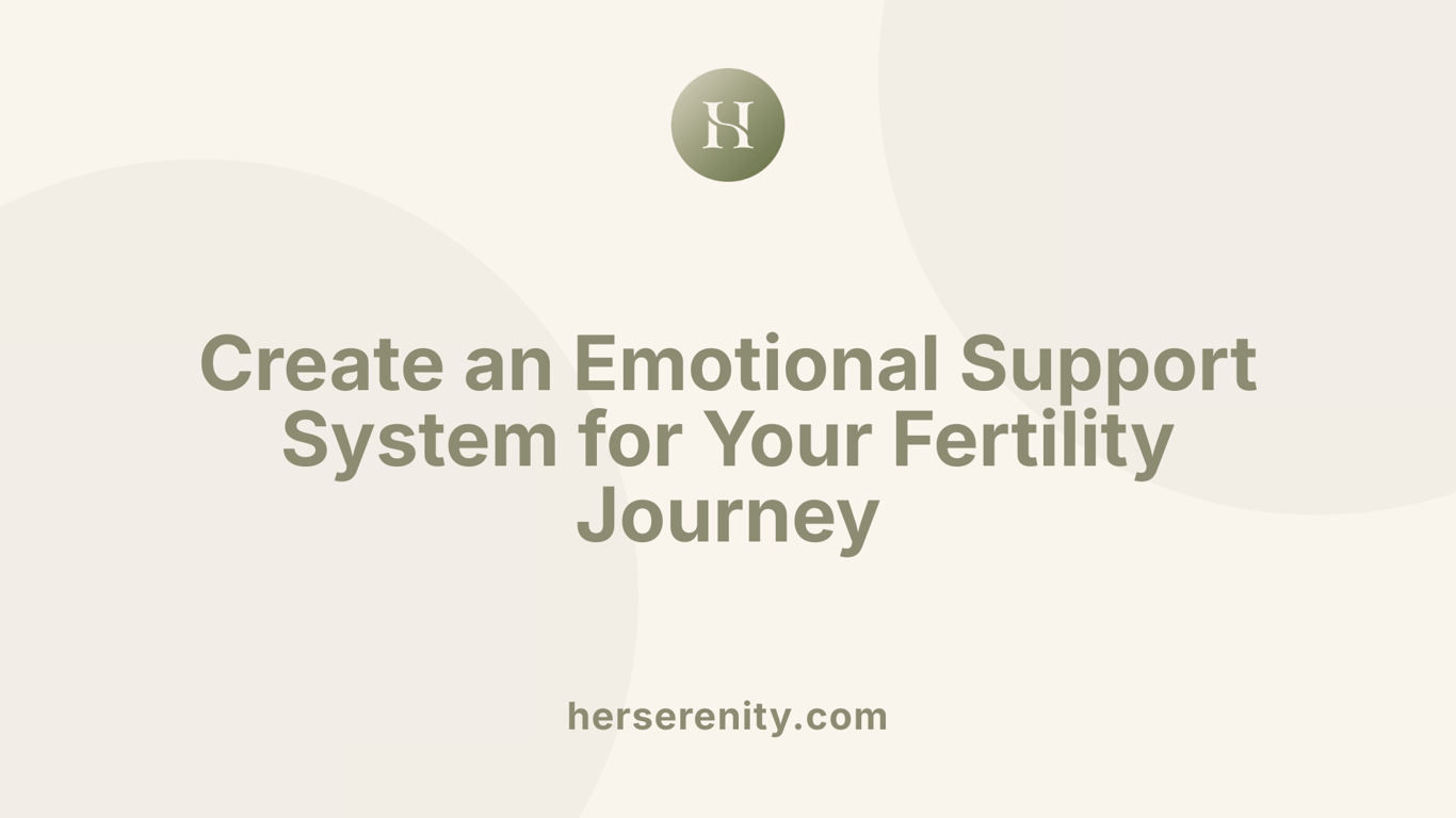 Create an Emotional Support System for Your Fertility Journey