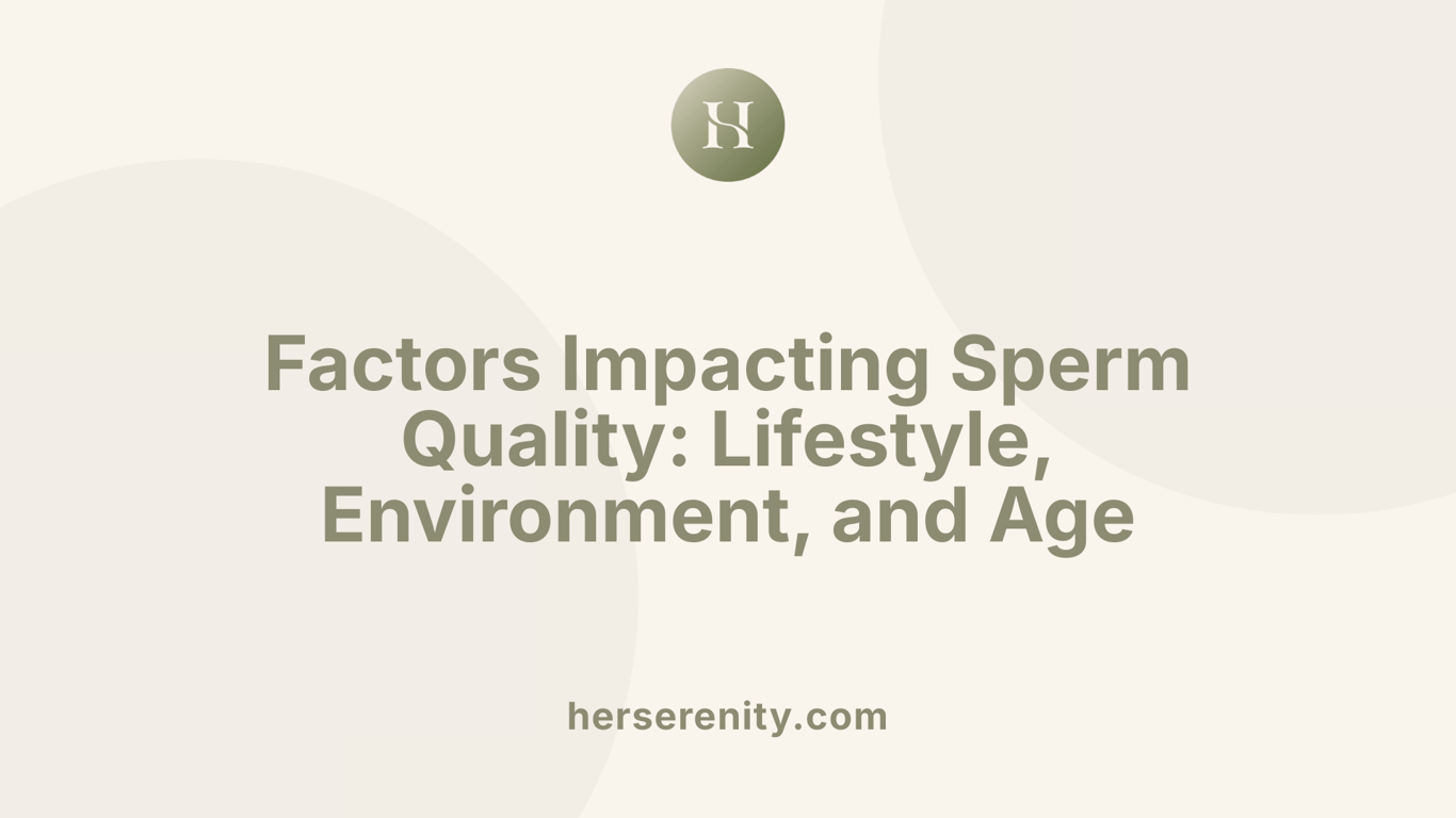 Factors Impacting Sperm Quality: Lifestyle, Environment, and Age